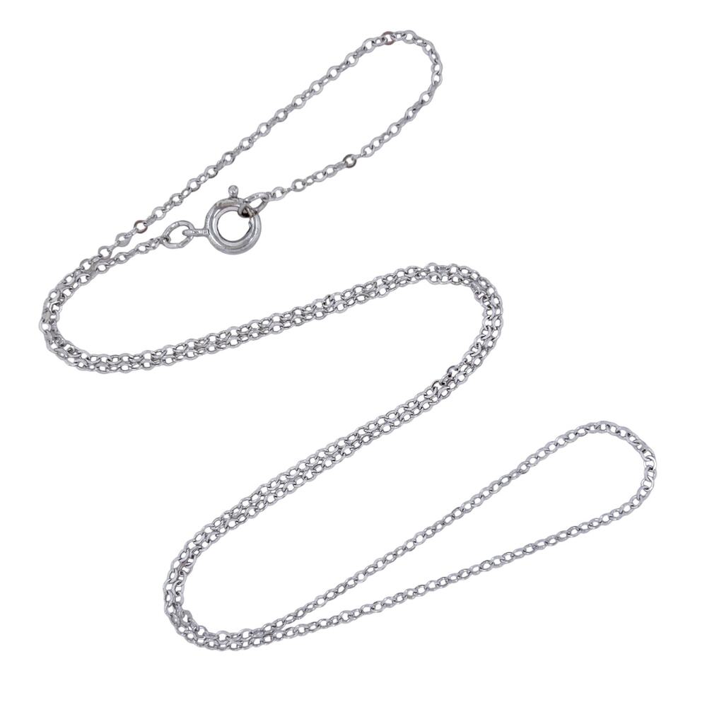 Vintage Sterling Silver 925 Cable Link Chain Necklace 16"